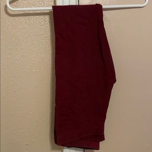 Burgundy leggings